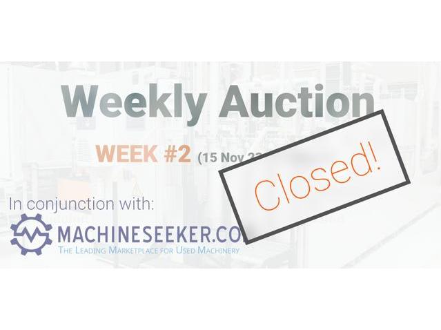 WEEK #2: Exclusive Online Auction Sales in conjunction with MachineSeeker.com