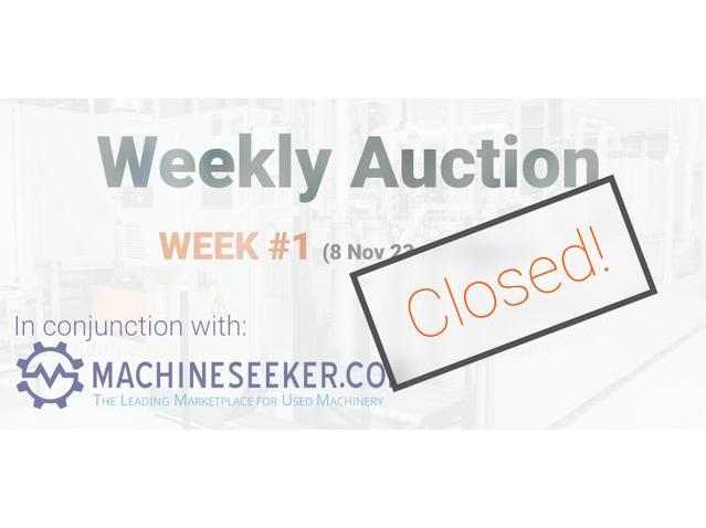 WEEK #1: Exclusive Online Auction Sales in conjunction with MachineSeeker.com
